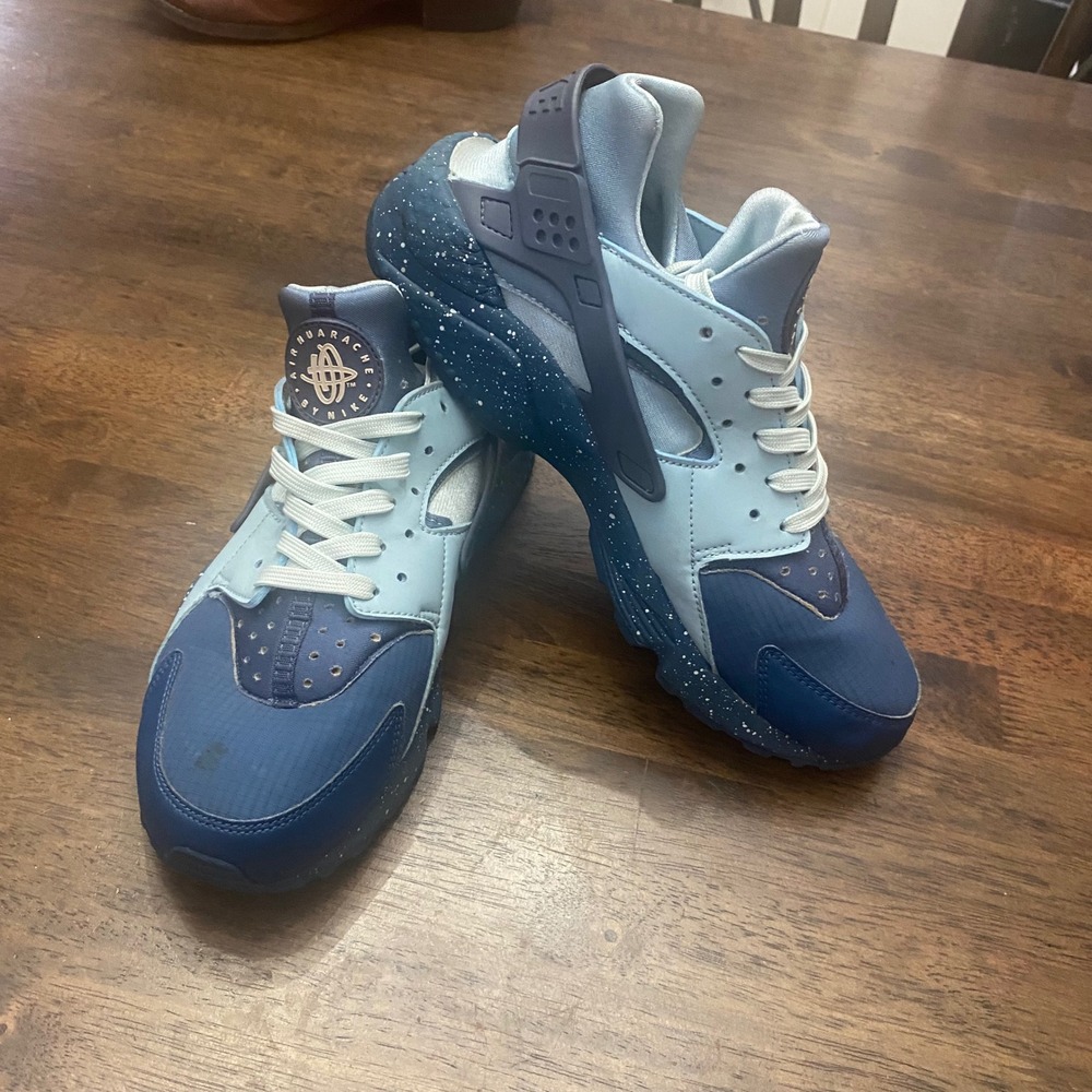 Nike Air Huarache Blue Speckled Sneakers Womens Athletic Shoes Multi Blue